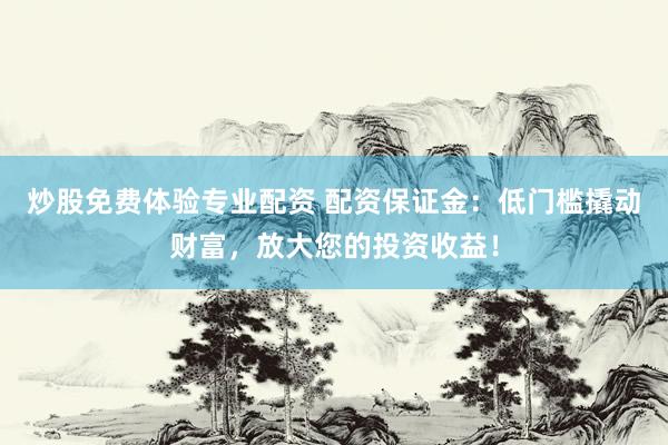 炒股免费体验专业配资 配资保证金：低门槛撬动财富，放大您的投资收益！