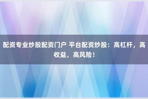 配资专业炒股配资门户 平台配资炒股：高杠杆，高收益，高风险！