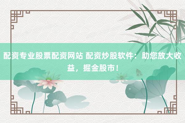 配资专业股票配资网站 配资炒股软件：助您放大收益，掘金股市！
