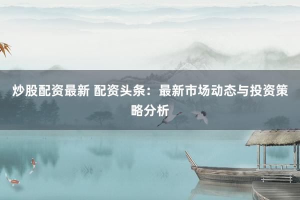 炒股配资最新 配资头条：最新市场动态与投资策略分析