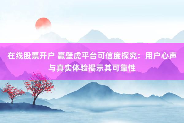 在线股票开户 赢壁虎平台可信度探究：用户心声与真实体验揭示其可靠性