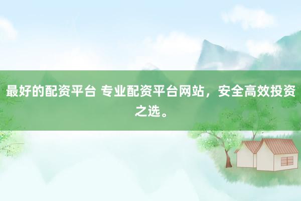 最好的配资平台 专业配资平台网站，安全高效投资之选。
