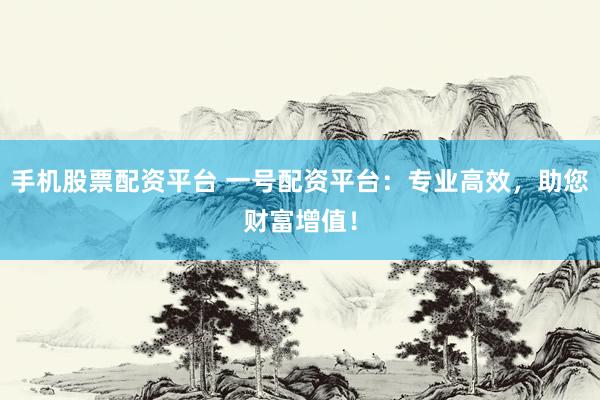 手机股票配资平台 一号配资平台：专业高效，助您财富增值！