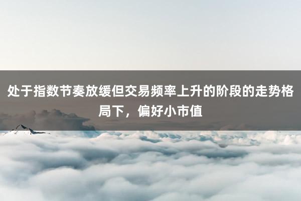 处于指数节奏放缓但交易频率上升的阶段的走势格局下，偏好小市值