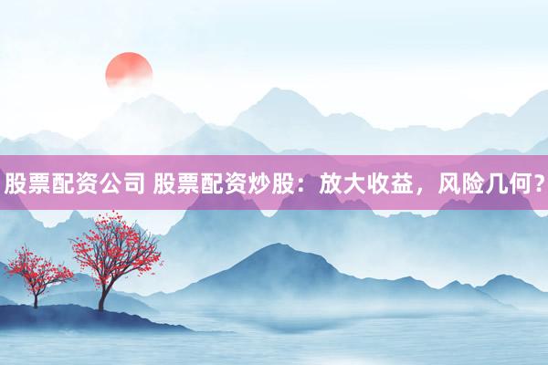 股票配资公司 股票配资炒股：放大收益，风险几何？